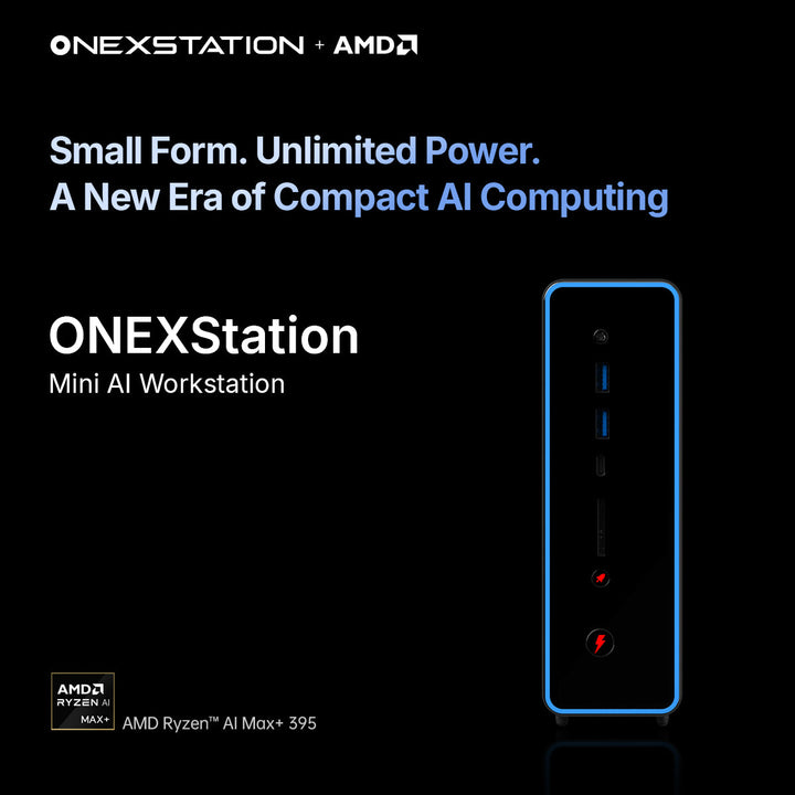 ONEXStation:Mini AI Workstation – AMD AI Max+ 395|Up to 128GB RAM|AI Mini PC