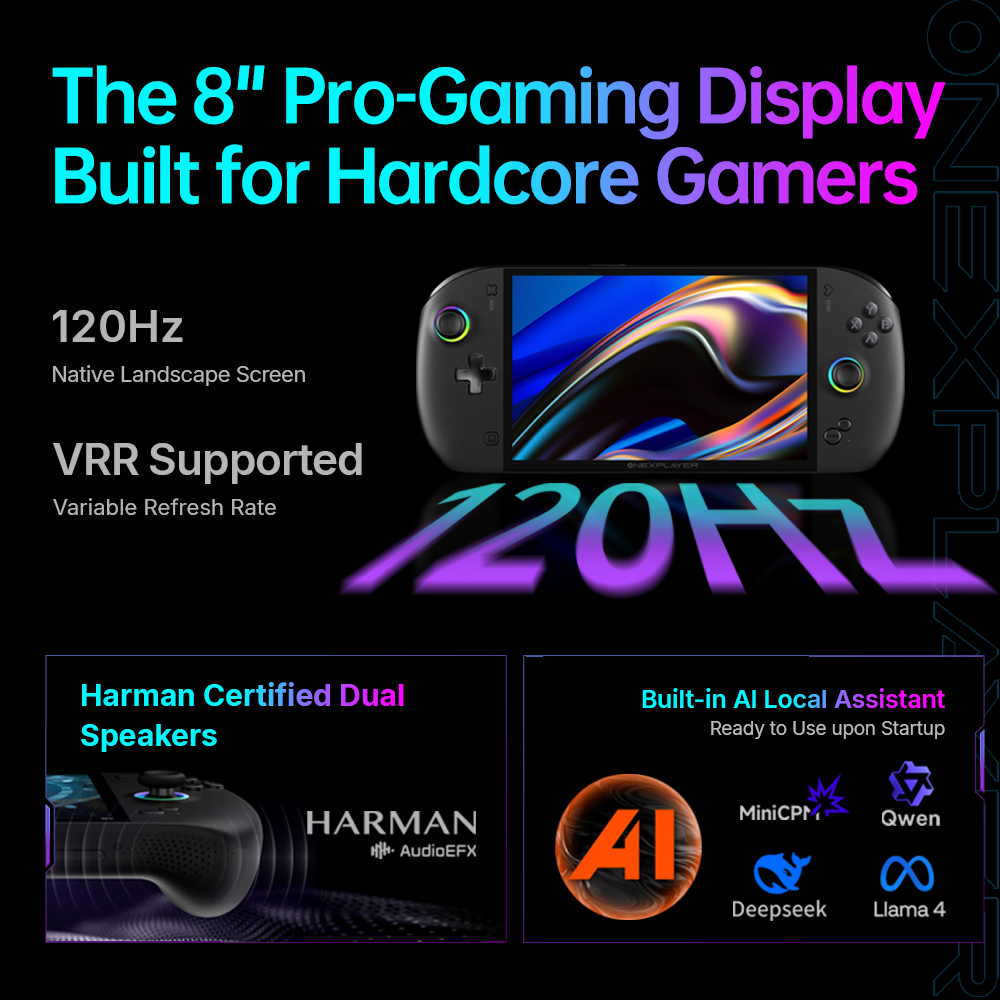 ONEXFLY APEX Air:8" Gaming Handheld with Intel Arc G3 Extreme