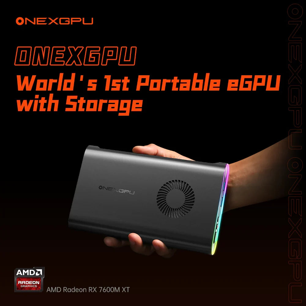 ONEXGPU - World's 1st Portable eGPU with Storage Free Oculink Cable