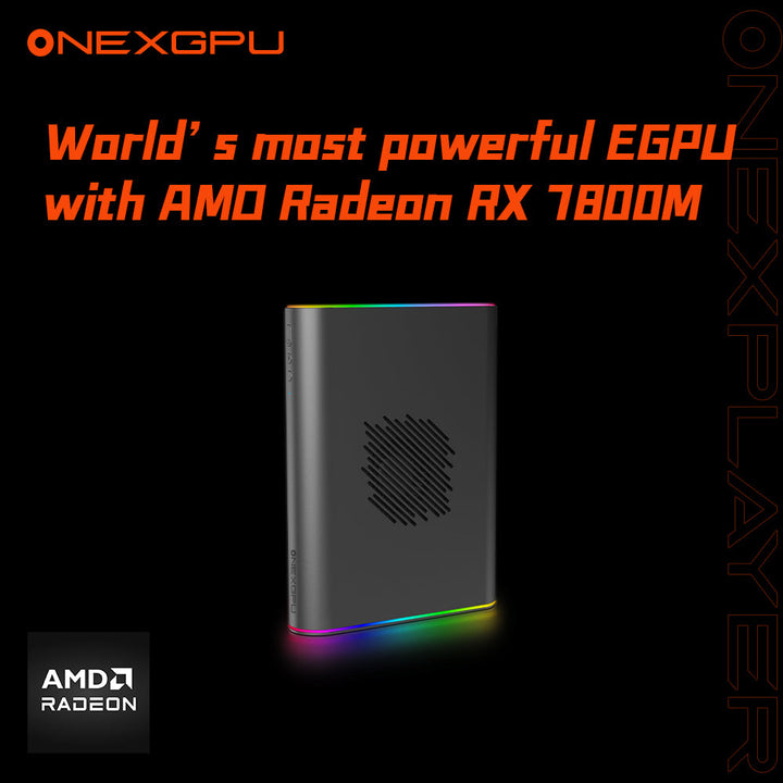 Refurbished ONEXGPU 2: Ultimate eGPU with AMD Radeon RX 7800M, best external graphics GPU for laptop(US Stocks)
