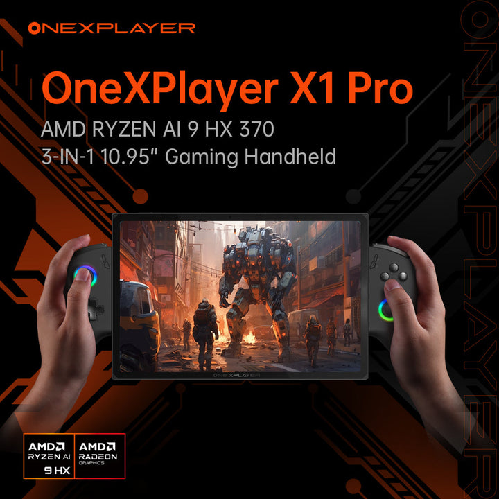 Refurbished ONEXPLAYER X1 PRO AMD Ryzen™ AI 9 HX 370, 10.95'' 3-In-1 Redefining Handheld Gaming Device（US Stocks）
